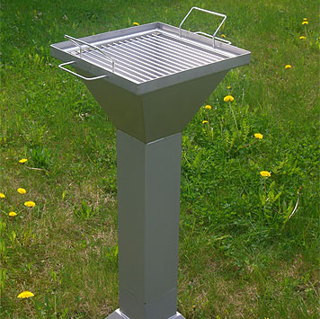 Barbecue small made from stainless steel (300 x 300 mm)