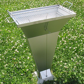 Barbecue big made from stainless steel (300 x 600 mm)