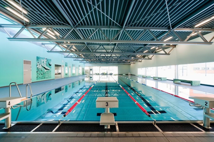 Public indoor swimmer's pool in Schwarzenberg, Germany